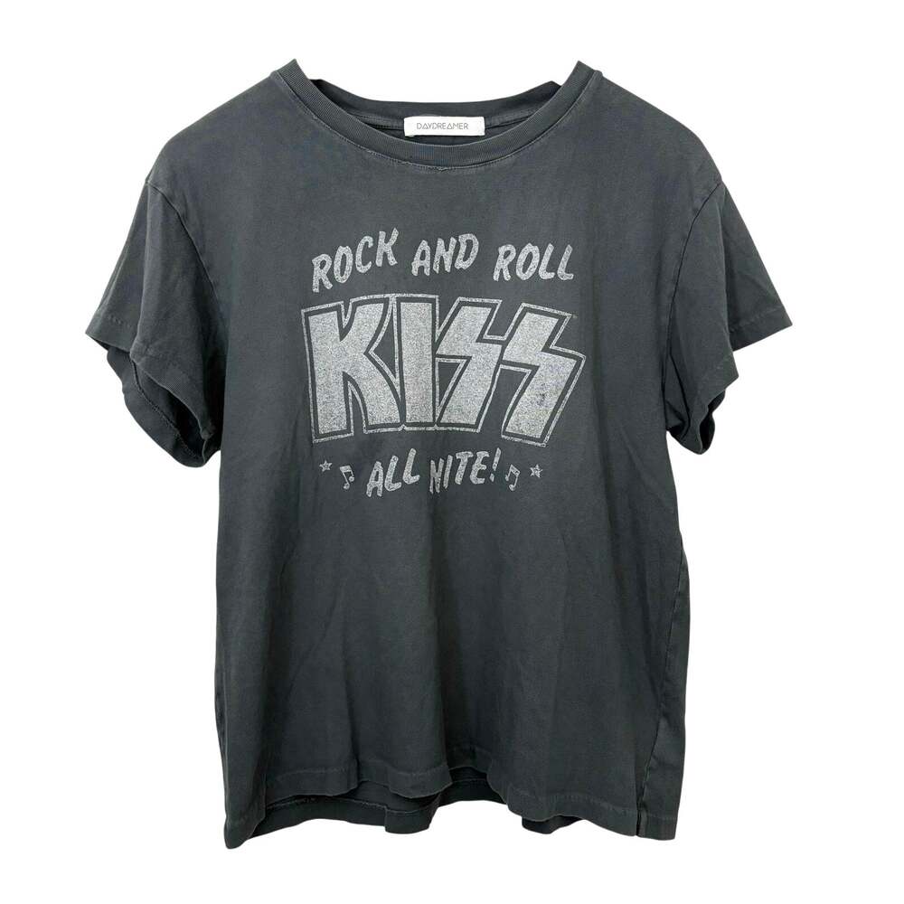 Daydreamer Kiss Rock And Roll Graphic Tee Womens Size Small Concert Grunge